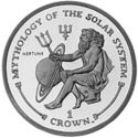 1 Crown (Seated Neptune with trident and ringed planet )